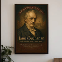James Buchanan Patriotic Vintage Poster Art Print