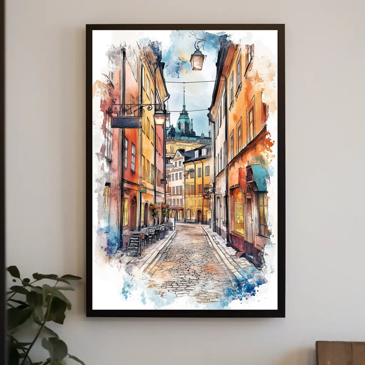 Stockholm Gamla Stan Old Town Sweden Historic Street Poster