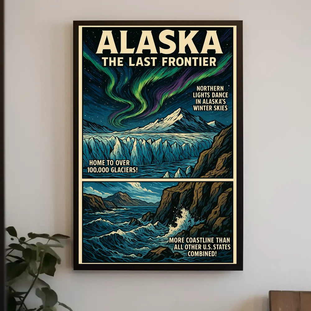 Alaska Adventure Poster Museum Quality Nature Lovers