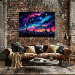 Cosmic Cityscape Poster