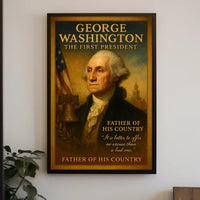 George Washington Patriotic Vintage Art Poster Print