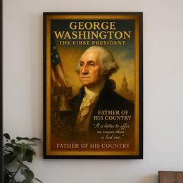 George Washington Patriotic Vintage Art Poster Print