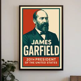 James Garfield 20th President Realism Timeless Poster