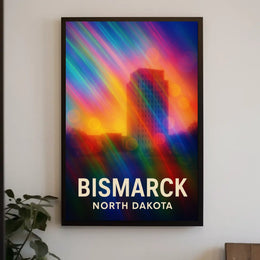Bismarck North Dakota Scenic Minimalist Souvenir Poster
