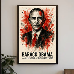 Barack Obama Watercolor Masterpiece, Historical or Presidential Poster