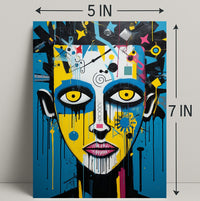 Vibrant Abstract Portrait Abstract Poster