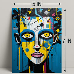 Vibrant Abstract Portrait Abstract Poster
