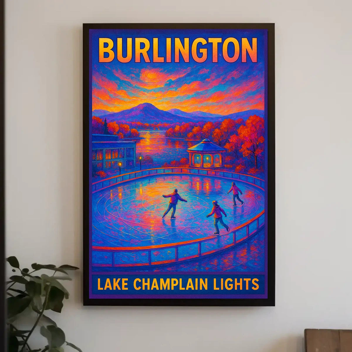 Burlington Lake Champlain Lights Poster
