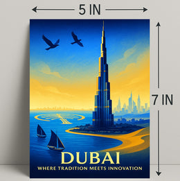 Dubai Where Tradition Meets Innovation Poster PosterGoat