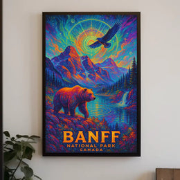 Banff Wilderness Dreamscape: Surreal Nature Art Poster