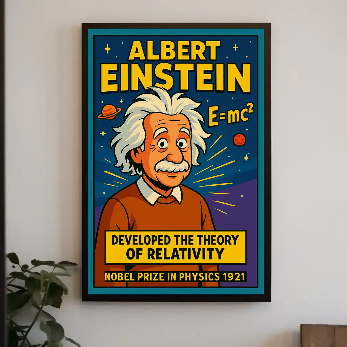 Einstein Relativity Vintage Science Student Poster