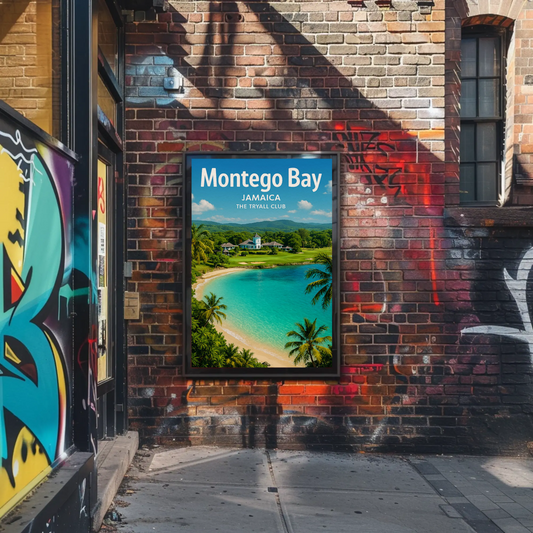 Montego Bay Jamaica Tropical Coastline Resort Poster Poster