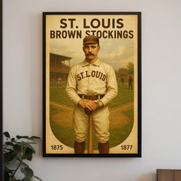St. Louis Brown Stockings Baseball Poster