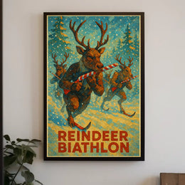 Reindeer Biathlon Poster