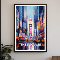 Times Square Nightlife Cityscape Poster Modern Wall Art