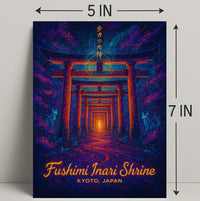 Fushimi Inari Shrine: Enchanted Pathway Fantasy Poster