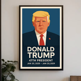 Donald Trump 47th President Iconic Scenic Portrait Vintage Inspired Wall Art Decor Lovers Poster