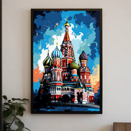 Saint Basil's Cathedral Whimsical Artistic Cultural Heritage Poster