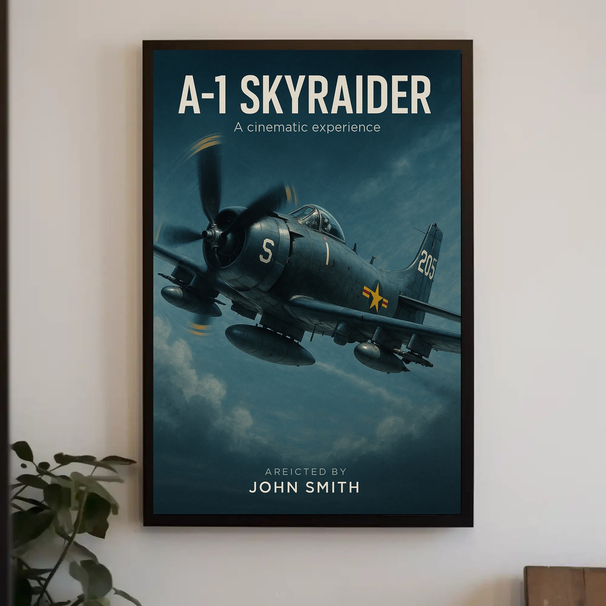 A-1 Skyraider Cinematic Adventure Military Recruitment Poster PosterGoat