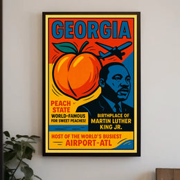 Georgia Peach State Travel Poster