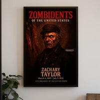 Zachary Taylor 12th President of the United States Zombidents Poster Series