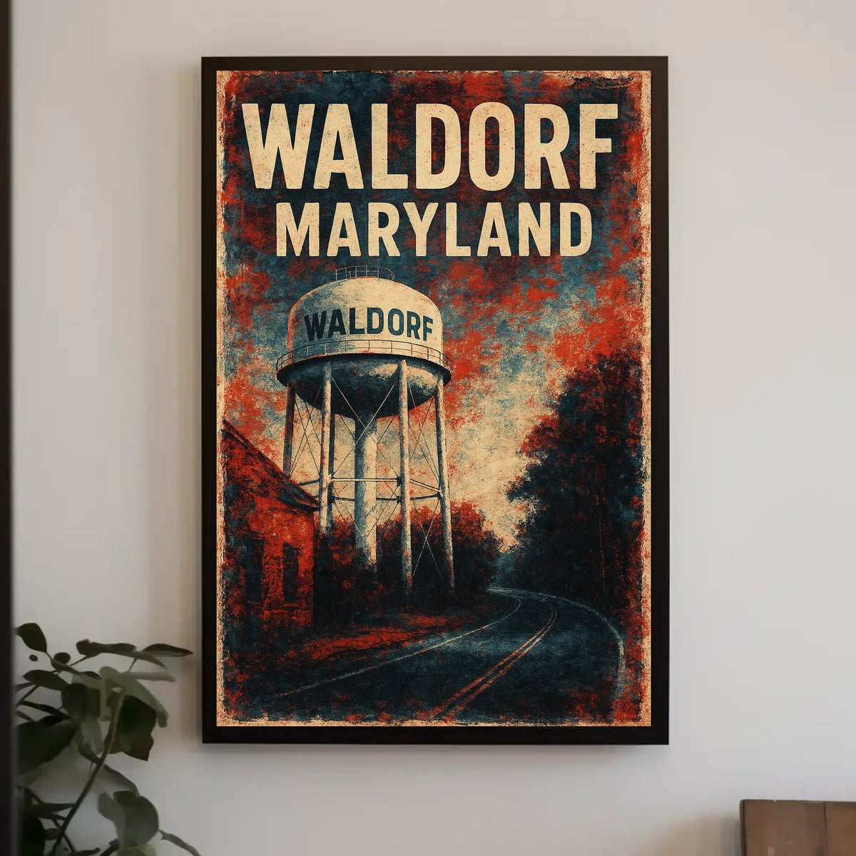 Waldorf Maryland Scenic Map Style Poster