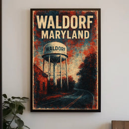 Waldorf Maryland Scenic Map Style Poster