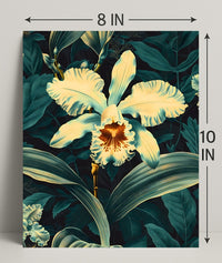 Enchanting Orchid Illustration William Morris Art Poster