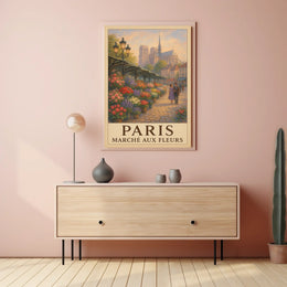 Paris Flower Market Poster