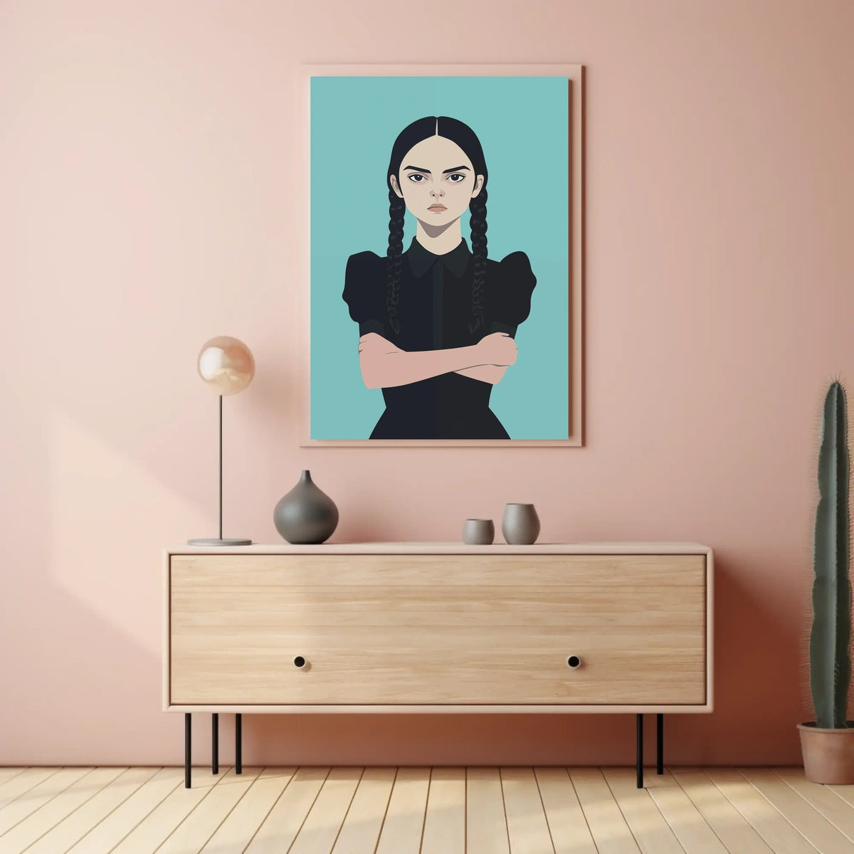Gothic Girl Braided Hair Serious Poster