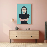 Gothic Girl Braided Hair Serious Poster