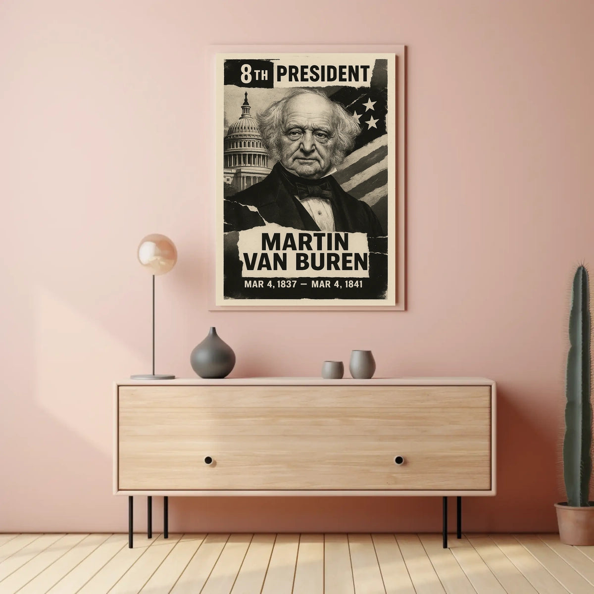 Martin Van Buren 8th President of the United States Digital Montaje Poster