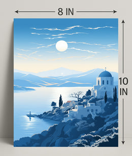 Tranquil Mediterranean Landscape Poster PosterGoat