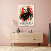 John Quincy Adams Watercolor Historical or Presidential Poster