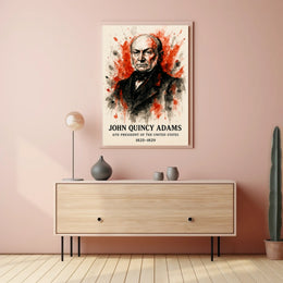 John Quincy Adams Watercolor Historical or Presidential Poster