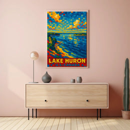 Lake Huron U.S.-Canada Poster