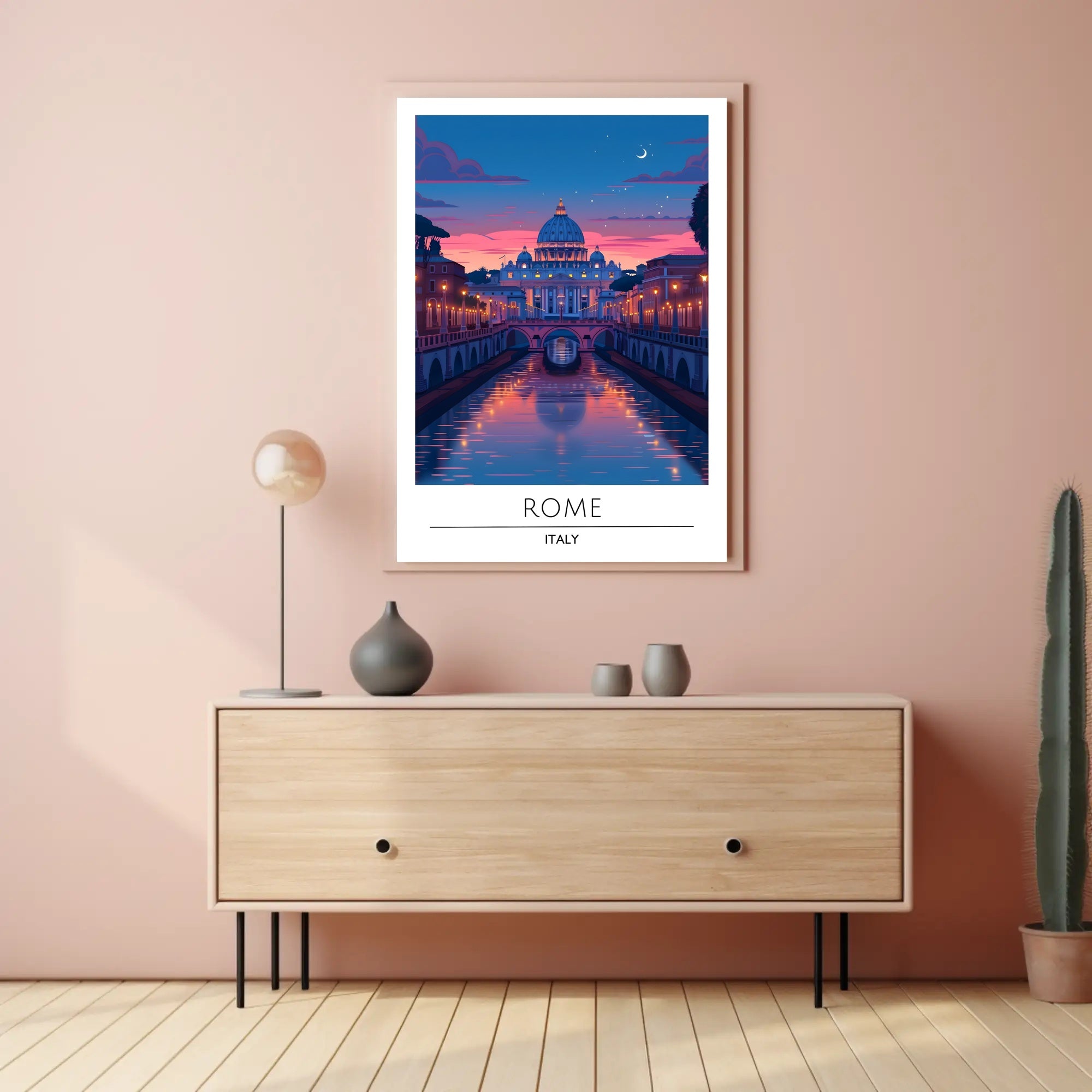 St. Peter's Basilica Evening Glow Travel Poster