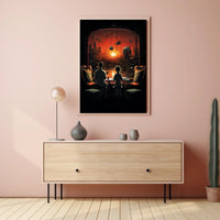 Futuristic Sunset Poster
