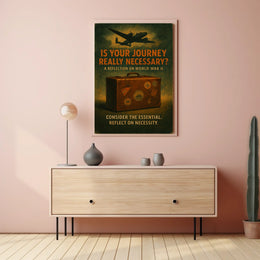 World War II Travel Vintage Nostalgic Somber Poster