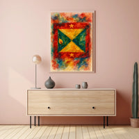Vibrant Abstract Flag Poster