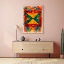 Vibrant Abstract Flag Poster