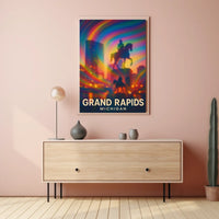 Grand Rapids Michigan Scenic Travel Photography Poster