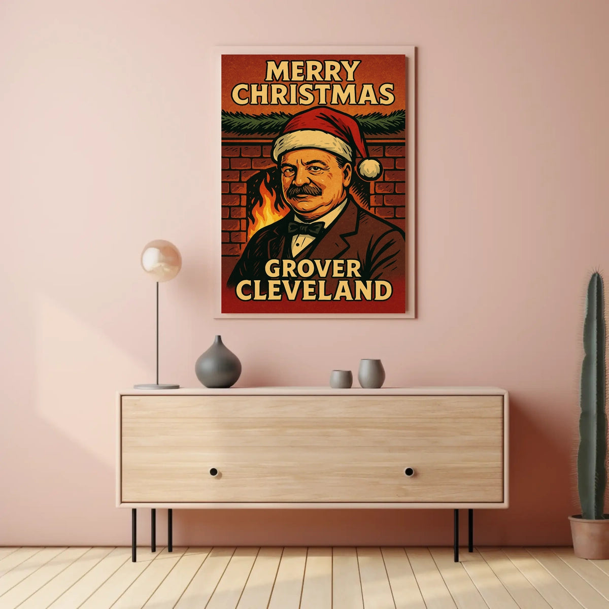 Grover Cleveland Christmas Cheer Poster