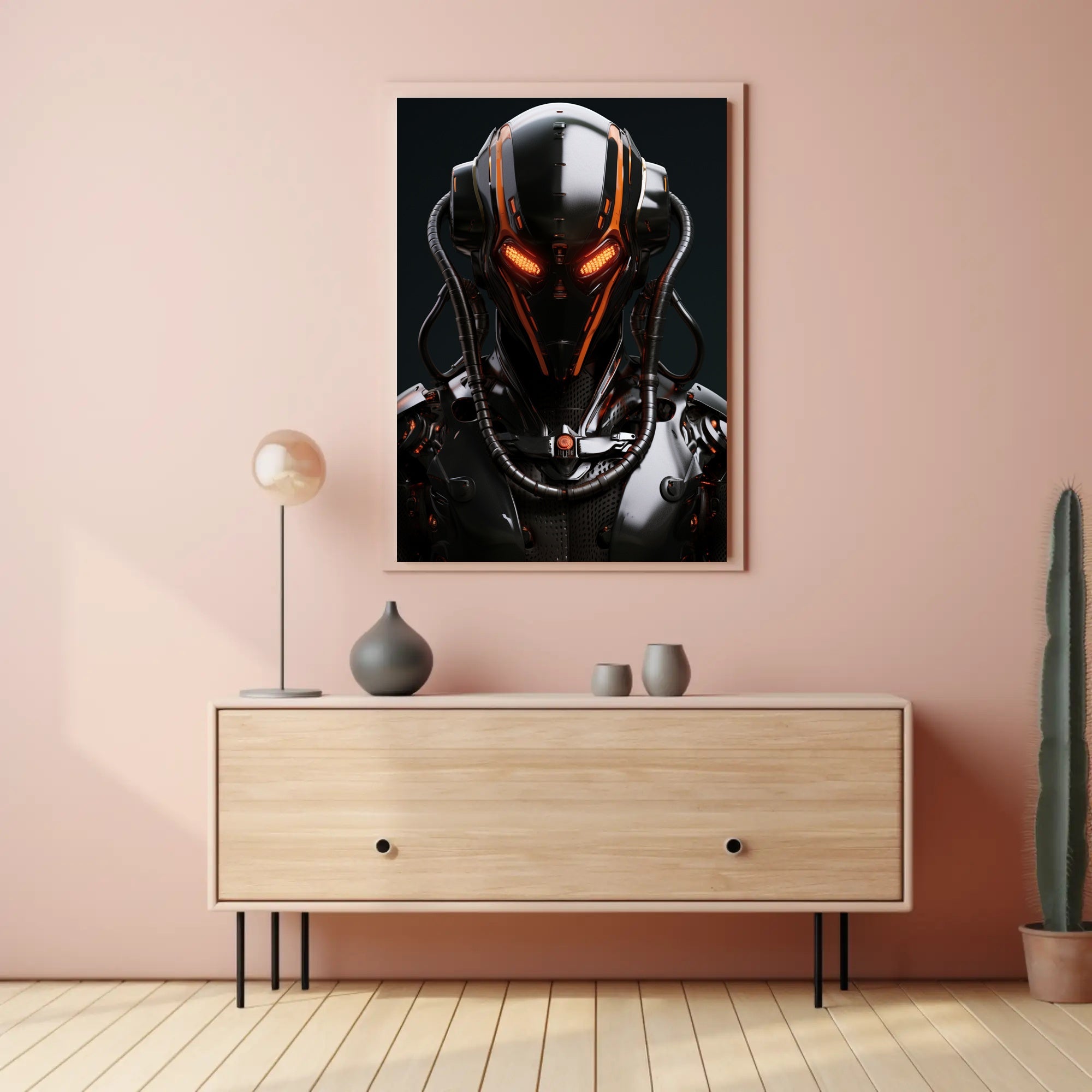 Futuristic Cyborg Sentinel Poster PosterGoat