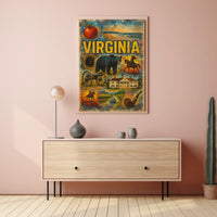 Virginia A Journey Through History and Nature Poster