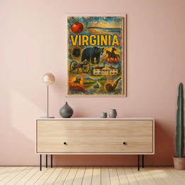 Virginia A Journey Through History and Nature Poster