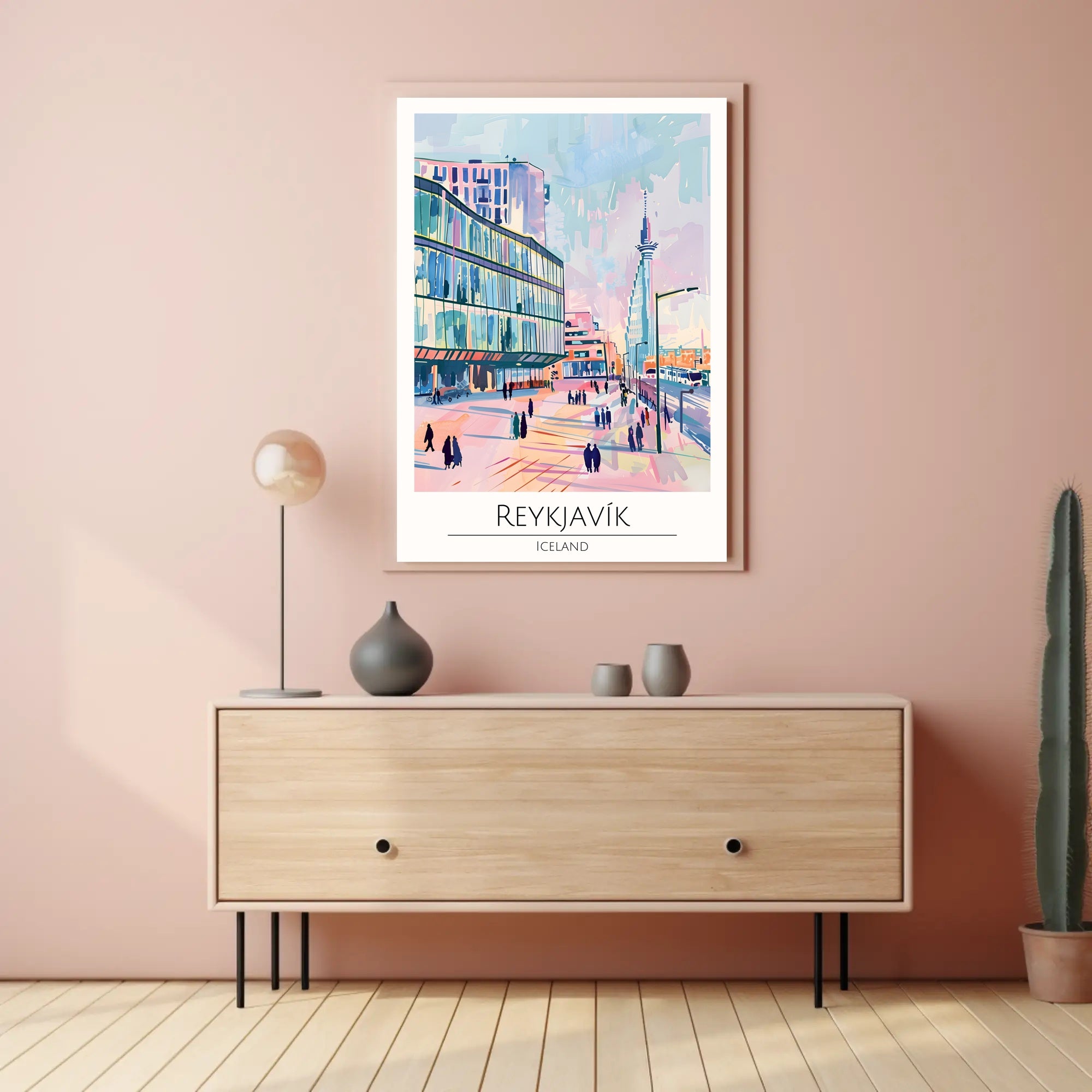 Vibrant Reykjavik Poster PosterGoat