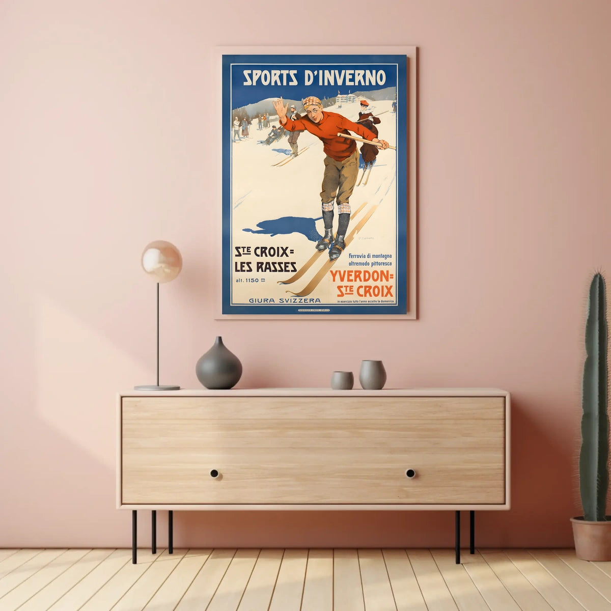 Winter Sports In The Jura Mountains Poster