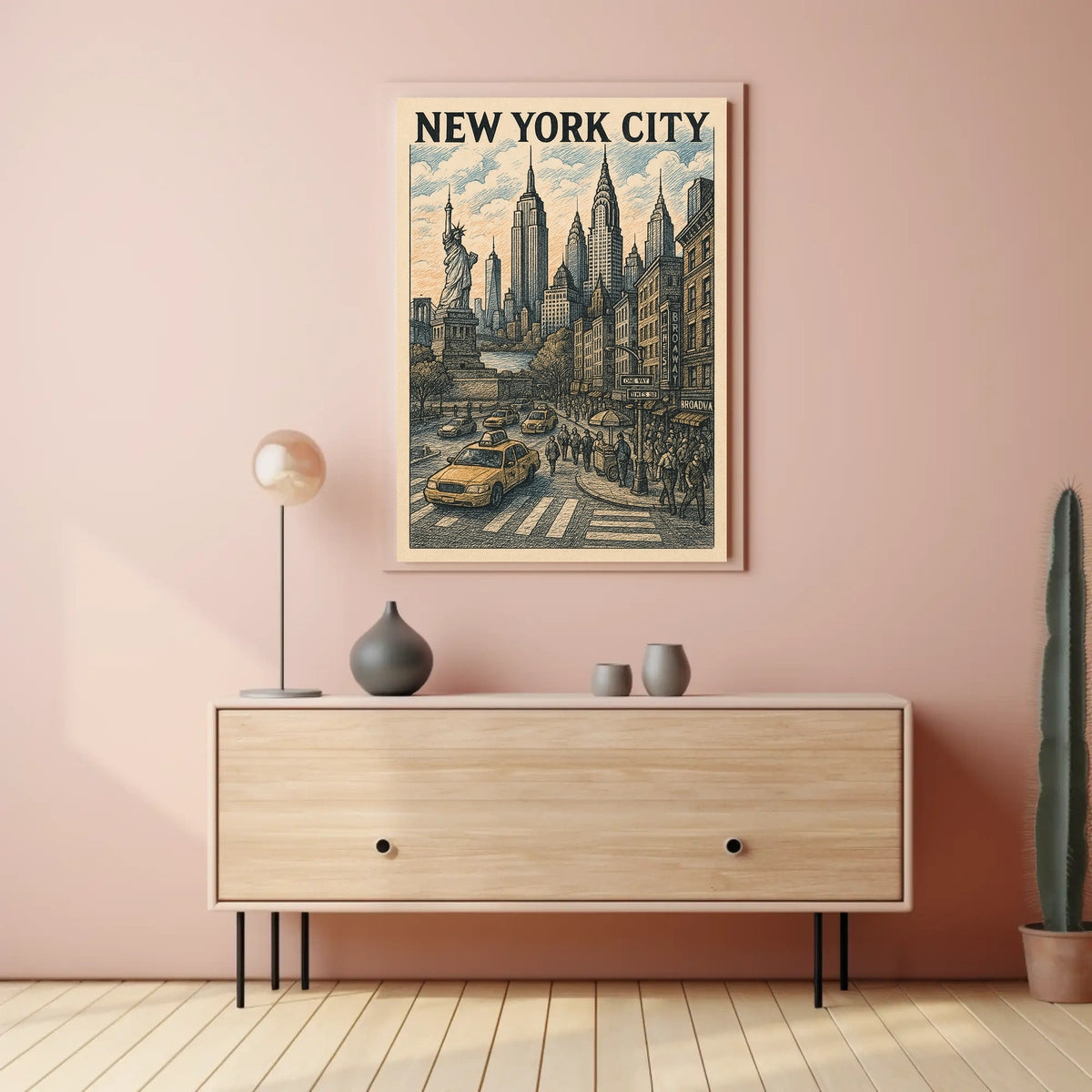 New York City Poster Timeless Urban Landscape Home Decor