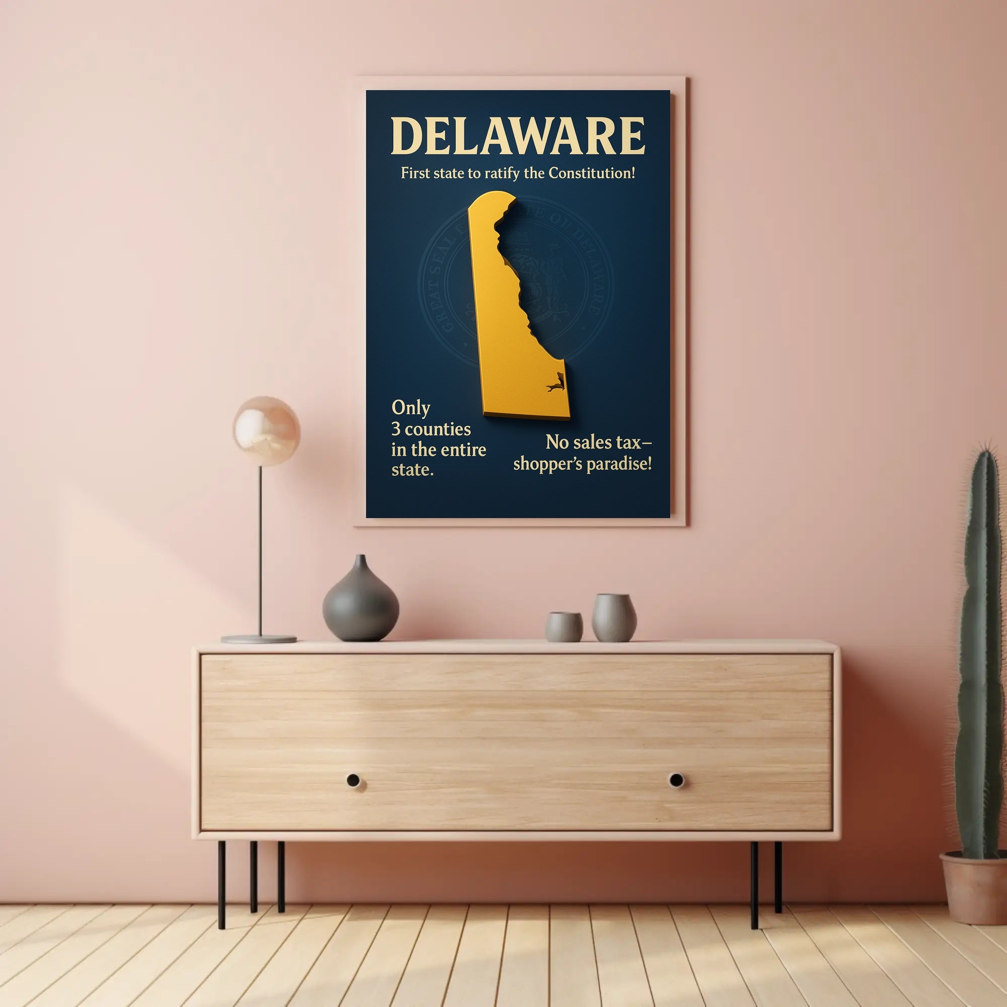 Delaware – The First State Poster PosterGoat